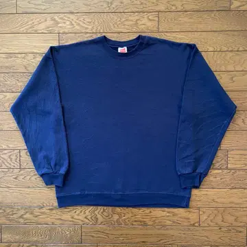 Hanes 맨투맨 네이비 무지 M 멕시코제