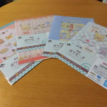 포켓몬스터 피스 제일복권 A4 클리어 파일 4종 세트