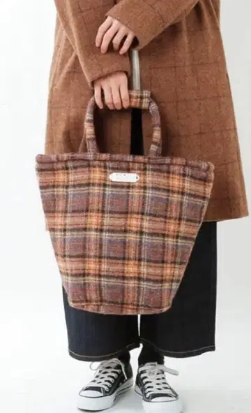 새상품 R&D.M.Co- 올드맨즈 테일러 울 체크 마르쉐 백