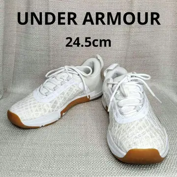 UNDER ARMOUR 화이트 메쉬 스니커즈 24.5cm