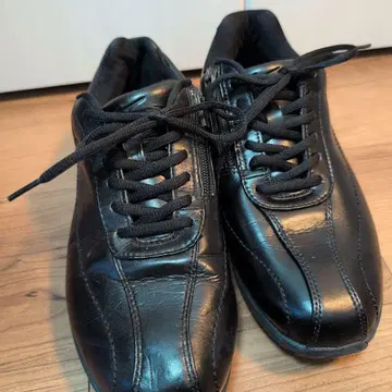 [ MIZUNO ] 미즈노 블랙 스니커즈 합성 피혁 레이스업 댓글 필독