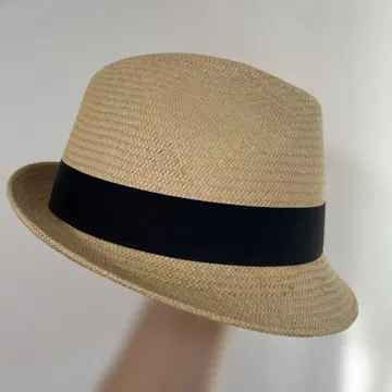 파나마햇 베이지 스트로우햇 블랙리본 밀짚모자
