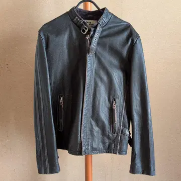 블랙 가죽 자켓 바이커풍