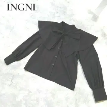 INGNI 케이프 칼라 보타이 블라우스 드레이프감 고급