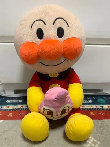 호빵맨 봉제 인형 약 30cm 미니 캐릭터 포함