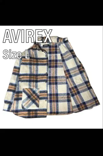 AVIREX 샤기 체크 자켓 L 사이즈 셔츠 L
