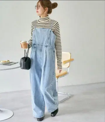 디스코트 US 코튼 데님 베어 살로펫