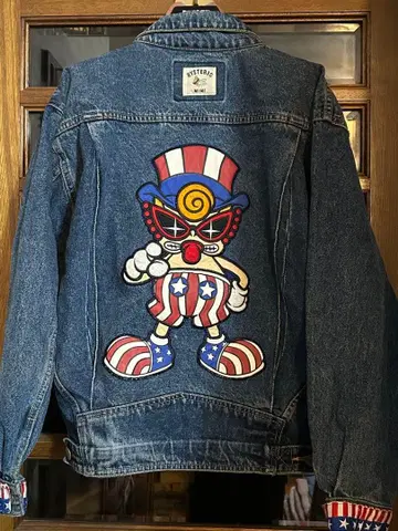 리메이크 히스테릭 미니 와펜 EDWIN 데님 자켓 M 지쟌