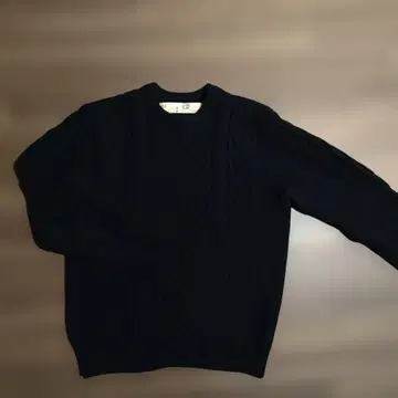 nano universe 블랙 케이블 니트 스웨터