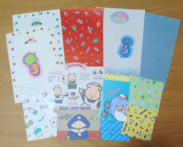 쇼와 레트로 산리오 종이류 세트 편지지 봉투 메모지 등 1984년 외