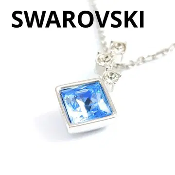새상품급 스와로브스키 목걸이 실버 블루 크리스탈 펜던트