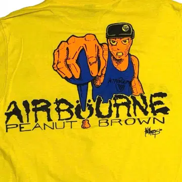 80s 당시물 AIRBOURNE 스케이트보드 T셔츠 에어본