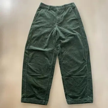 유니클로 코듀로이 커브 팬츠 M 그린
