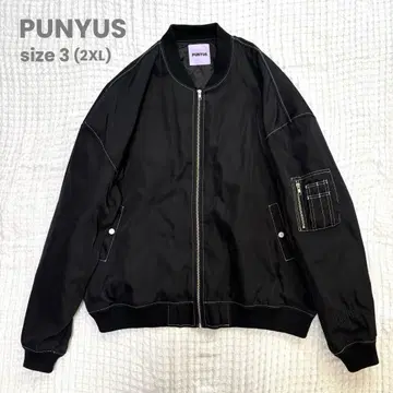 PUNYUS 푸뉴즈 블랙 스티치 MA-1 자켓 2XL