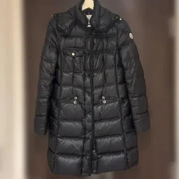 MONCLER 블랙 다운 자켓 후드 부착