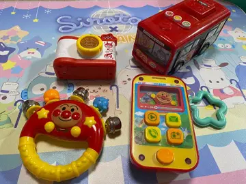 앙팡맨 완구 4점 묶음 판매 버스 방울 핸드폰 카메라