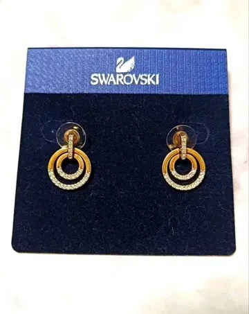 Swarovski 골드링 귀걸이