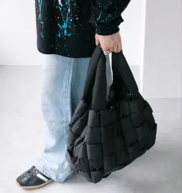 ear Papillonner 라이트 메쉬 토트백 L 블랙 대용량