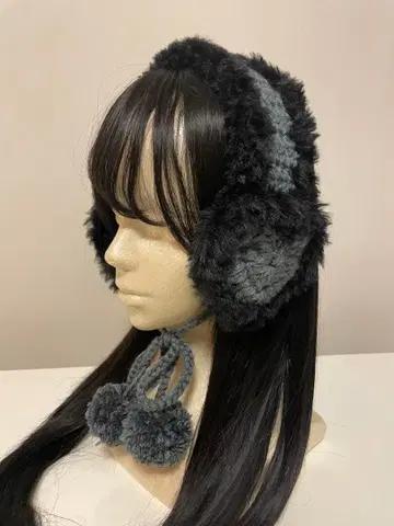 귀도리 이어커프 그레이 패션 소품 헤어 액세서리 니트