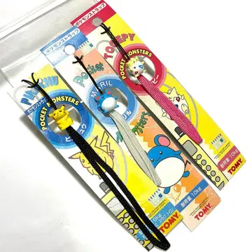 3개 묶음 판매 포켓몬 스트랩 피카츄 마릴 토게피 TOMY