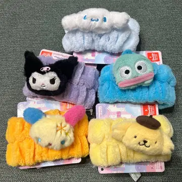 산리오 캐릭터즈 삐요코큥 흡수 리스트 밴드 5종 세트