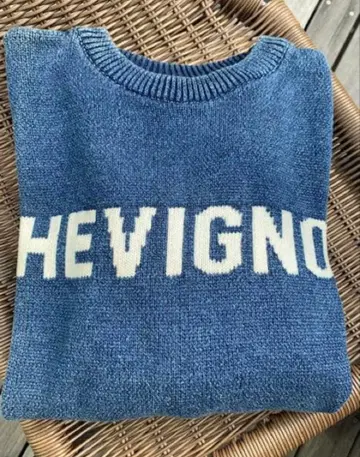 CHEVIGNON 셰비뇽 인디고 염색 코튼 니트