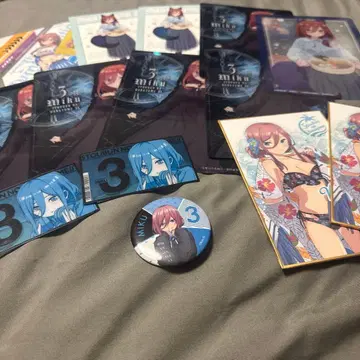 5등분의 신부 나카노 미쿠 세트 캔뱃지 엽서 묶음 판매