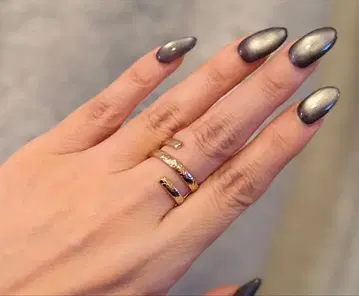 아쉬페프랑스 골드 컬러 3연 오픈 링 약 11호