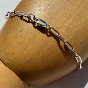 3mm Silver Trombone Link Chain Bracelet