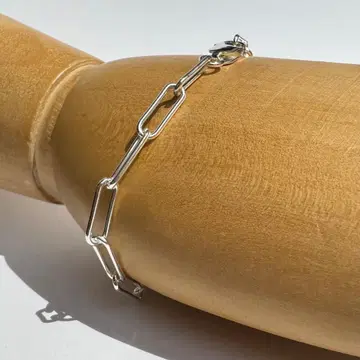 Silver 925 롱 트롬본 체인 브레이슬릿