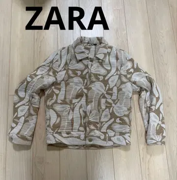 ZARA XL 추상 꽃무늬 패턴 점퍼 M-L 사이즈 자라