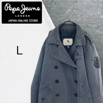 pepe jeans 빈티지 더블 브레스트 밀리터리 자켓