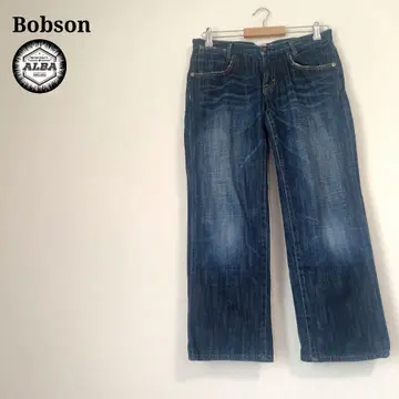 Bobson 밥손 청바지 데님 빈티지 자수 워시 가공 M