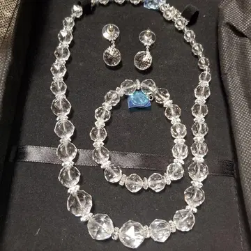 스타컷 수정 목걸이 팔찌 귀걸이 세트