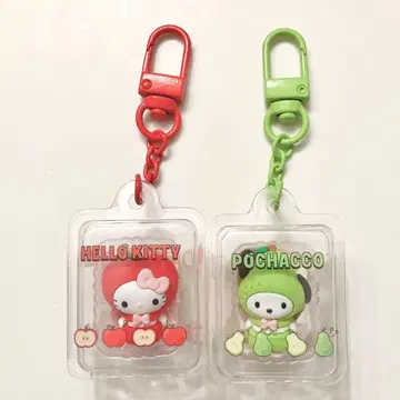 산리오 후르츠 디자인 시크릿 키링 키티 포차코