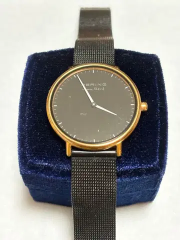 BERING 그레이 메쉬 수동 와인딩 시계 TicTAC 한정판 모델