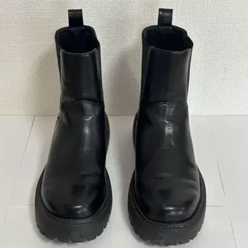 CITEN 트랙 밑창 사이드 고어 숏 부츠 24.5cm 블랙