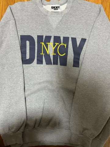 DKNY 그레이 로고 맨투맨