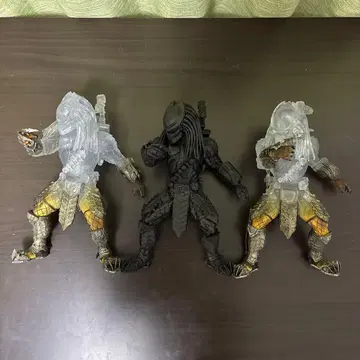 3체 세트 AVP 프레데터 리얼 피규어 클리어 블랙