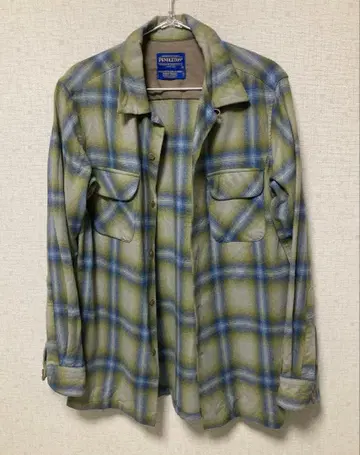 [ 레어 컬러 ] 옴브레 체크 Pendleton 펜들턴 오픈 카라 셔츠