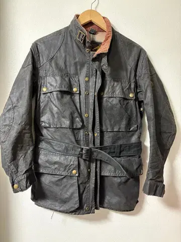 빈티지 70s Belstaff 트라이얼 마스터 오일드 자켓