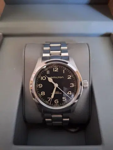 해밀턴 카키 필드 머프 38mm 스테인리스 벨트