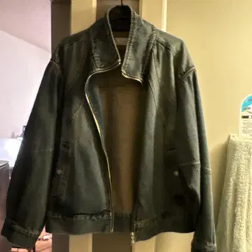 ADRER3way zip sleeve blast denim blouson