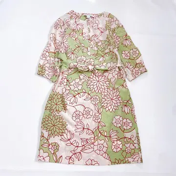다이앤 폰 파스텐버그 실크 꽃무늬 원피스 6 허리 벨트