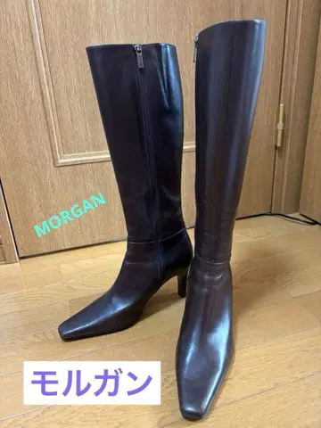 롱 부츠 모건 천연 가죽 겨울 밑창 새상품급 24.5cm