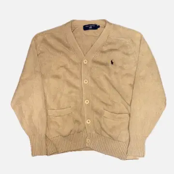 90s POLO GROUND SPORTS 니트 가디건 베이지 L