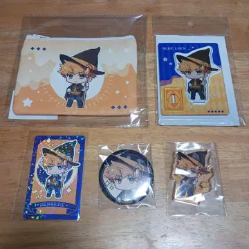 쿠니가미 렌스케 마법사 미니 캐릭터 캔뱃지 아크릴 스탠드 5종 블루 록