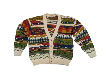 80s~90s 호주산 3D 니트 가디건
