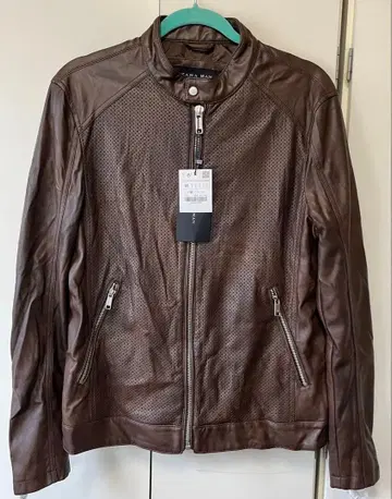 ZARA MAN 가죽 재킷풍 자켓 브라운 레더 라이더 자켓