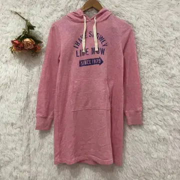 x'tyle 엑스타일 롱 후드티 [ M ] 로고 후드티 원피스